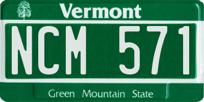 VT license plate NCM571