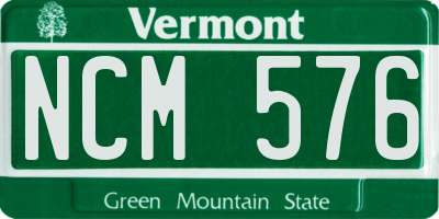 VT license plate NCM576