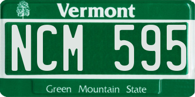 VT license plate NCM595
