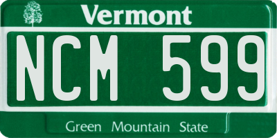 VT license plate NCM599