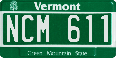 VT license plate NCM611