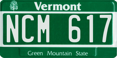 VT license plate NCM617