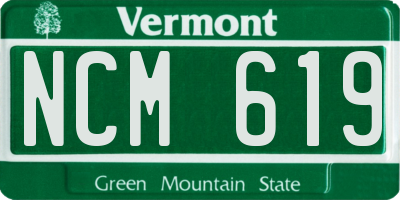 VT license plate NCM619