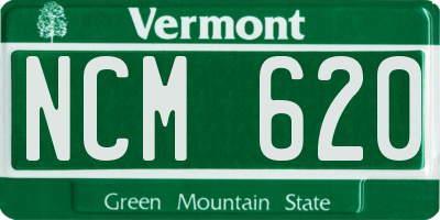 VT license plate NCM620