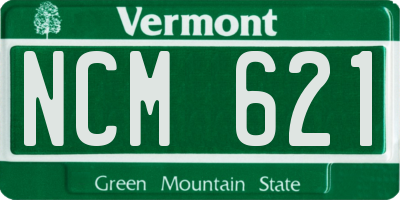 VT license plate NCM621