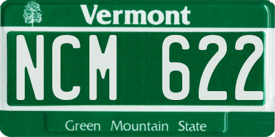 VT license plate NCM622