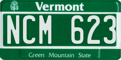 VT license plate NCM623