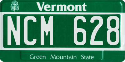 VT license plate NCM628