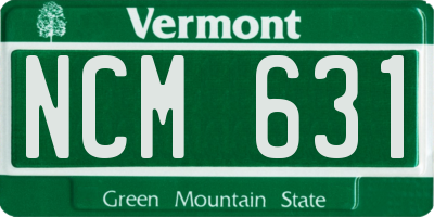 VT license plate NCM631