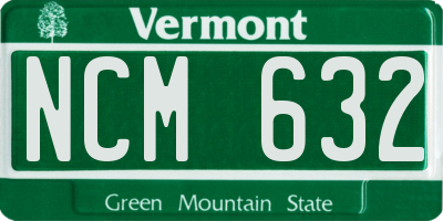 VT license plate NCM632