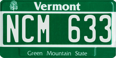 VT license plate NCM633