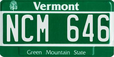 VT license plate NCM646