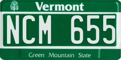 VT license plate NCM655