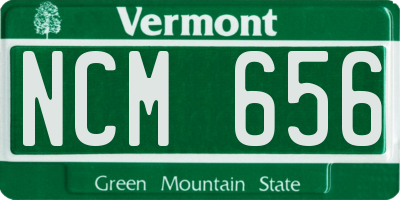 VT license plate NCM656