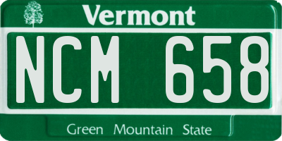 VT license plate NCM658