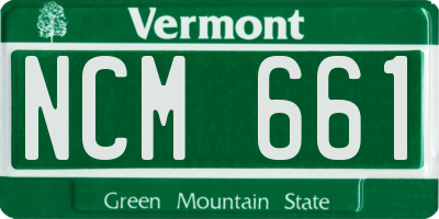 VT license plate NCM661
