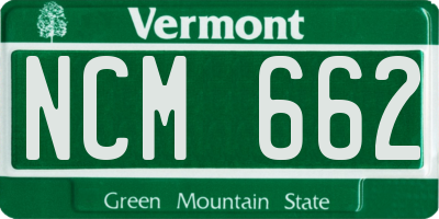 VT license plate NCM662
