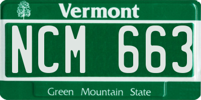 VT license plate NCM663