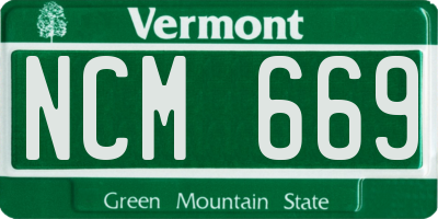 VT license plate NCM669