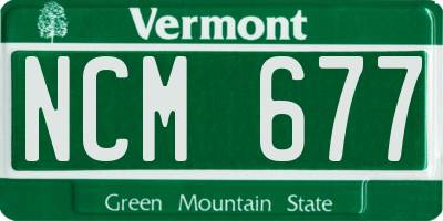 VT license plate NCM677