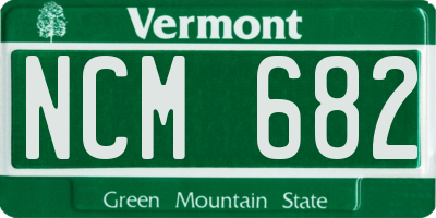 VT license plate NCM682