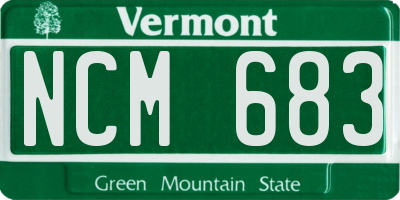 VT license plate NCM683
