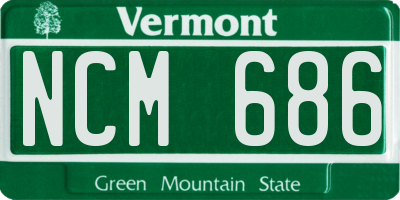 VT license plate NCM686