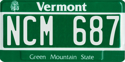 VT license plate NCM687