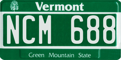 VT license plate NCM688