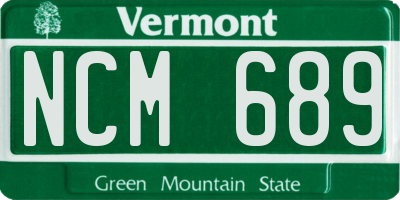 VT license plate NCM689