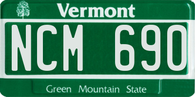 VT license plate NCM690