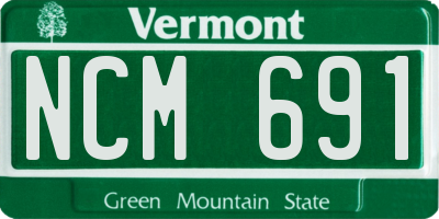 VT license plate NCM691