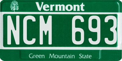 VT license plate NCM693