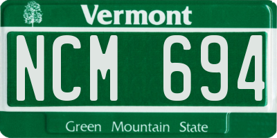 VT license plate NCM694