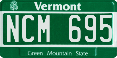 VT license plate NCM695