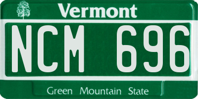 VT license plate NCM696