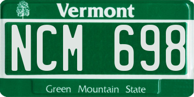 VT license plate NCM698