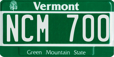 VT license plate NCM700