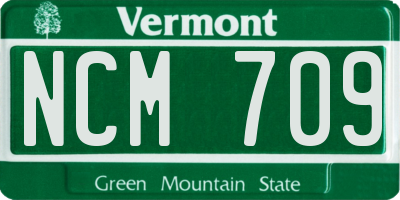 VT license plate NCM709