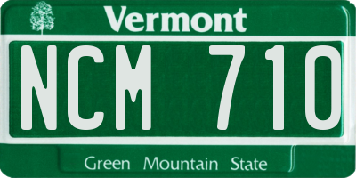 VT license plate NCM710