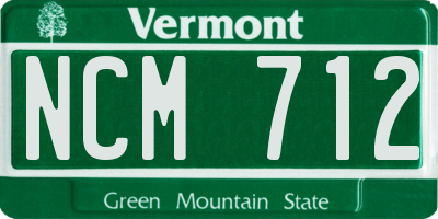 VT license plate NCM712