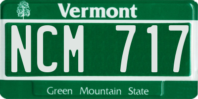 VT license plate NCM717