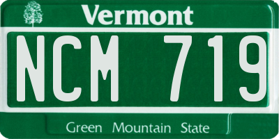 VT license plate NCM719