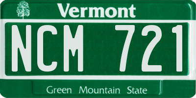 VT license plate NCM721