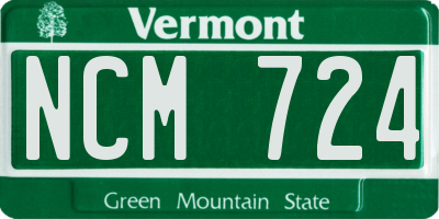 VT license plate NCM724