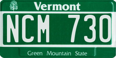 VT license plate NCM730