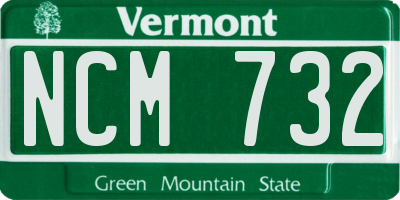 VT license plate NCM732