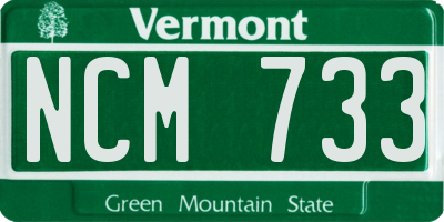 VT license plate NCM733