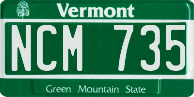 VT license plate NCM735