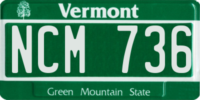 VT license plate NCM736